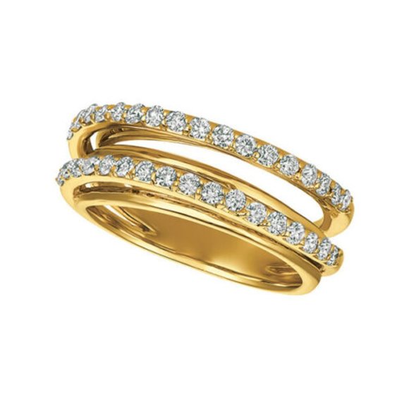 0.75 Ct Natural Round Cut Diamond Ring